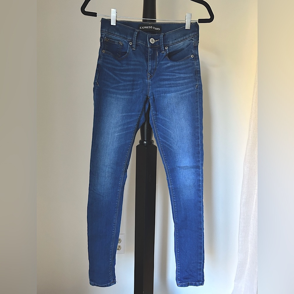 Express Jeans supersoft denim legging mid rise